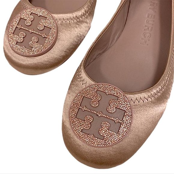 Tory Burch Shoes Tory Burch Minnie Embellishedlogo Crystal